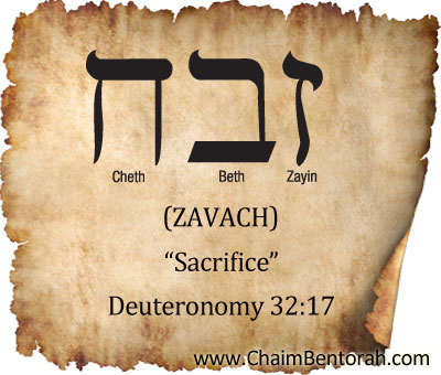 Hebrew Word Study  – Sacrifice – Zabach זבח