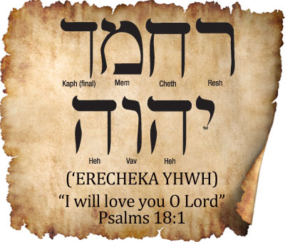 HEBREW WORD STUDY – I WILL LOVE YOU, O LORD - Chaim Bentorah