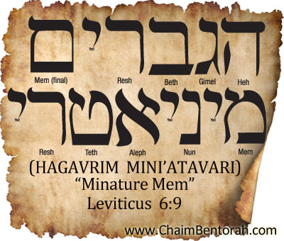 HEBREW WORD STUDY – THE MINIATURE MEM | Chaim Bentorah