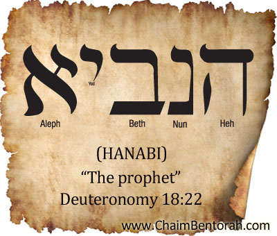 HEBREW WORD STUDY – THE PROPHET - Chaim Bentorah