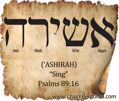 HEBREW WORD STUDY – SING – ‘ASHIRAH  אשירה