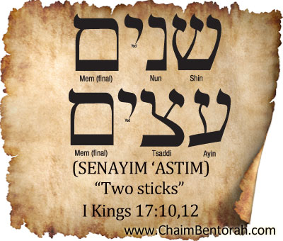 HEBREW WORD STUDY – TWO STICKS | Chaim Bentorah
