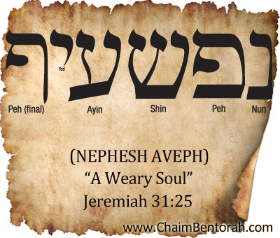HEBREW WORD STUDY – A WEARY SOUL | Chaim Bentorah