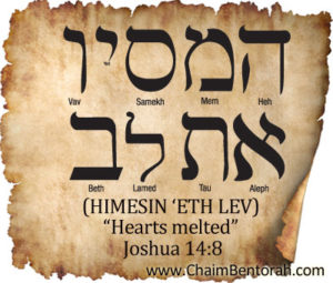 HEBREW WORD STUDY – HEARTS MELTED - Chaim Bentorah