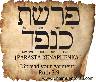 HEBREW WORD STUDY – SPREAD YOUR GARMENT | Chaim Bentorah