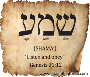 HEBREW WORD STUDY – LISTEN AND OBEY | Chaim Bentorah