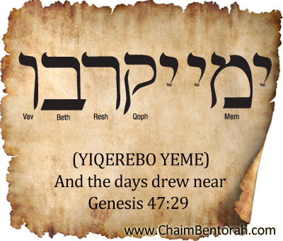 HEBREW WORD STUDY – AND THE DAYS DREW NEAR | Chaim Bentorah