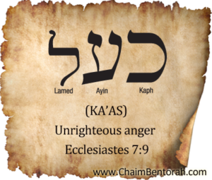 Hebrew Word Study – Unrighteous Anger - Chaim Bentorah