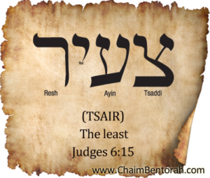 HEBREW WORD STUDY – THE LEAST- TSAIR צעיר Sade Ayin Yod Resh - Chaim ...