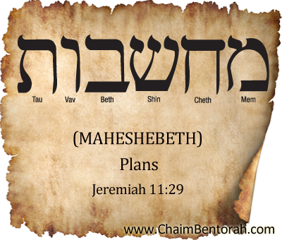 HEBREW WORD STUDY – PLANS – MAHESHEBETH | Chaim Bentorah