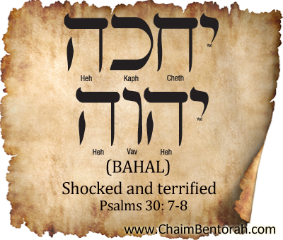 HEBREW WORD STUDY – SHOCKED AND TERRIFIED - Chaim Bentorah