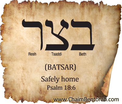 HEBREW WORD STUDY – SAFELY HOME – BATSAR  בצר