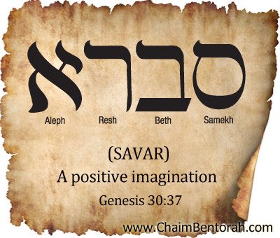 Hebrew Word Study – A Positive Imagination – Savar – סברא | Chaim Bentorah