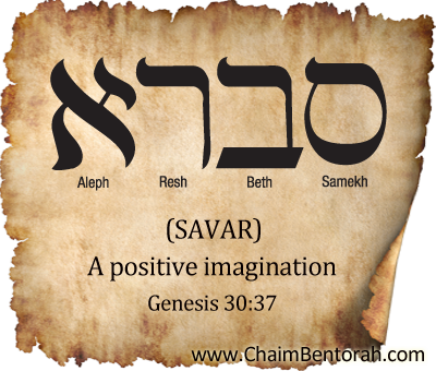 HEBREW WORD STUDY – A POSITIVE IMAGINATION – SAVAR  – סברא   