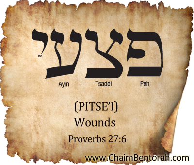 HEBREW WORD STUDY – WOUNDS – PITSE’I פצעי  