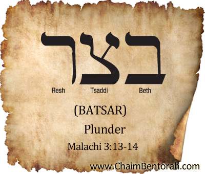 Hebrew word study – plunder – batsar  בצר