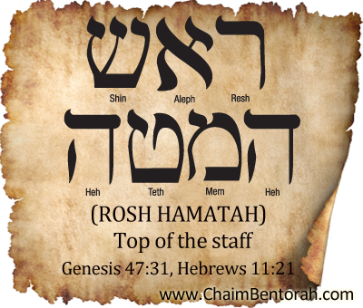 Hebrew word study – top of the staff  rosh hamatah   ראה המטה    