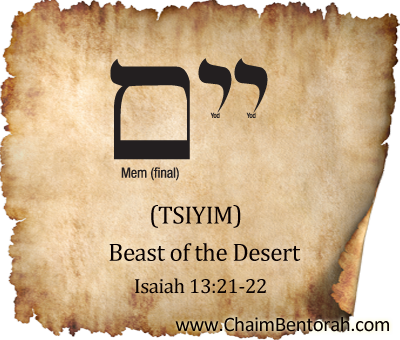 Hebrew Word Study – Beast of the Desert – Tsiyim  ציים