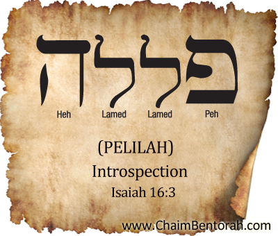 Hebrew Word Study – Introspection  – Pelilah     