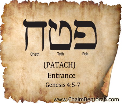 Hebrew Word Study – A Entrance – Patach       