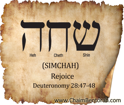 Hebrew Word Study – Rejoice – Simchah | Chaim Bentorah