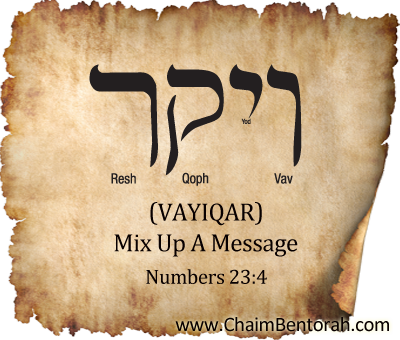 Hebrew Word Study – Mix Up A Message – Vayiqar