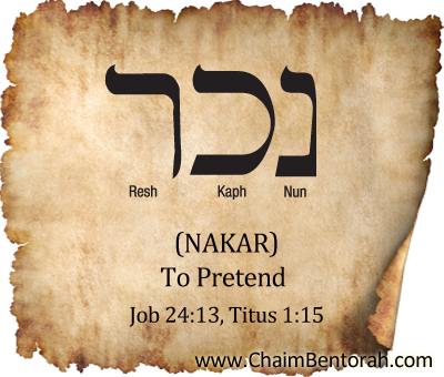 Hebrew Word Study – To Pretend – Nakar 