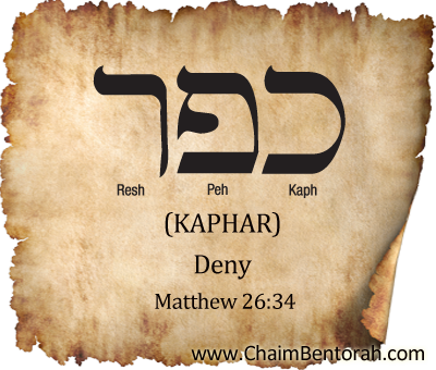 Hebrew Word Study – Deny – Kaphar