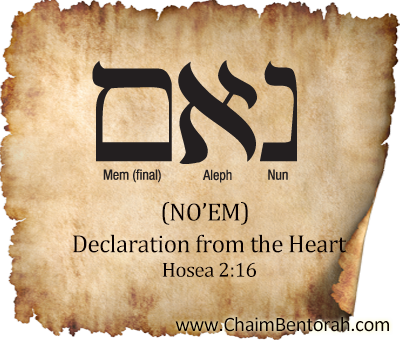 Hebrew Word Study – Declaration from the Heart – No’em