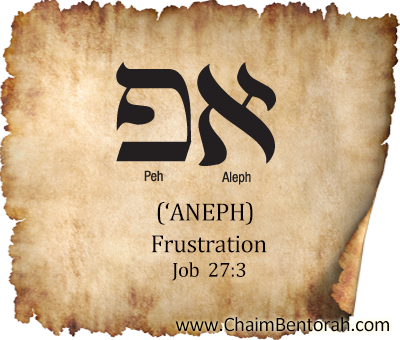 Hebrew Word Study – Frustration – ‘Aneph