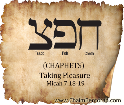 Hebrew Word Study – Taking Pleasure – Chaphets