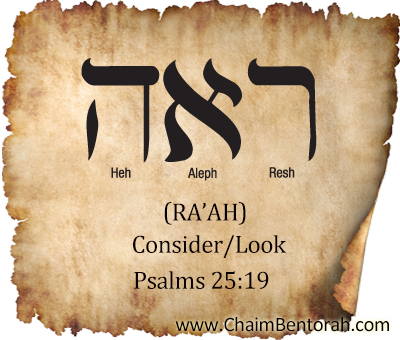 Hebrew Word Study – Consider/Look