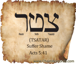 Aramaic Word Study – Suffer Shame – Tsatar - Chaim Bentorah