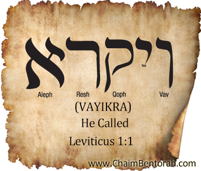 Hebrew Word Study – He Called – Vayikra