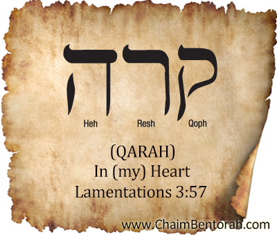 Hebrew Word Study – In (my) Heart – Qarah