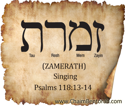 Hebrew Word Study – Singing – Zamerath